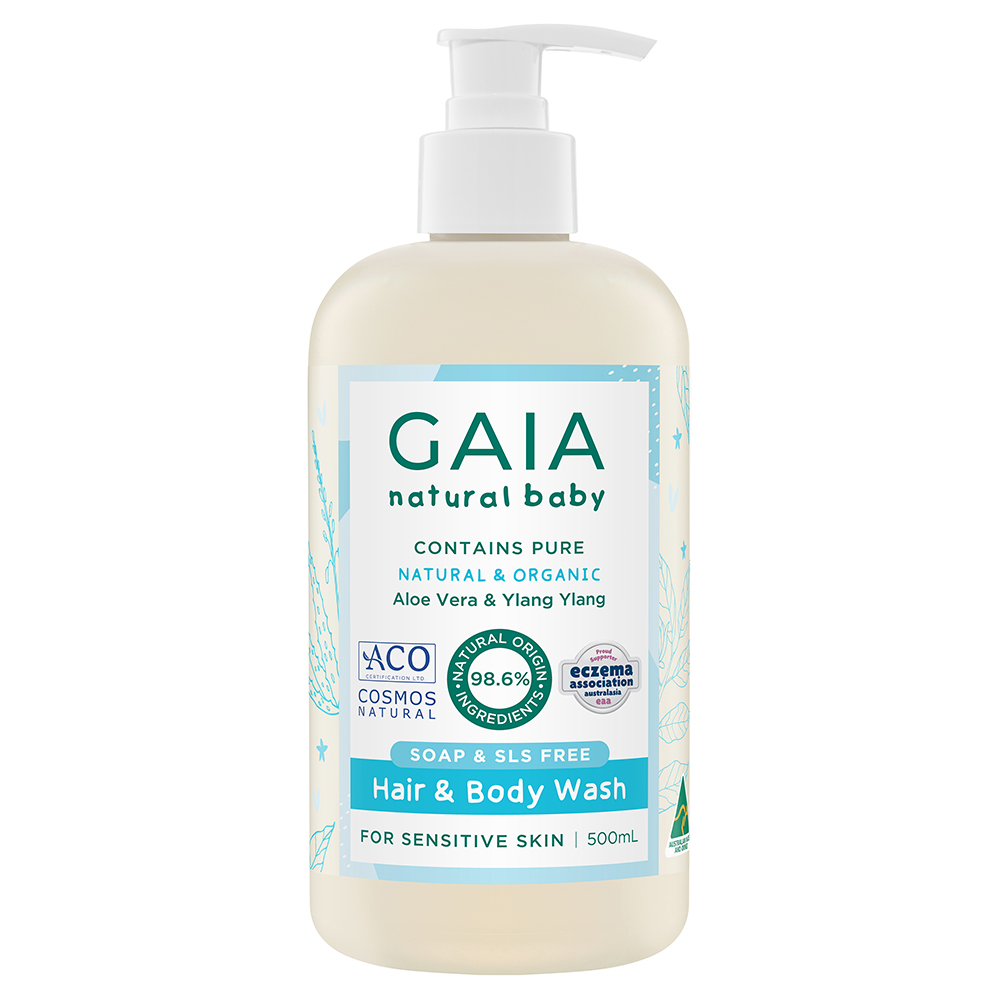 GAIA Natural Baby Hair & Body Wash 500mL