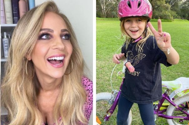 An emotional Carrie Bickmore praises the “amazing” work of teachers as her daughter returns to school