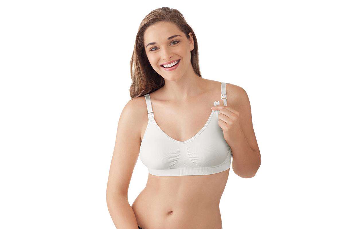 Bonds Maternity Nursing Breastfeeding Pregnancy Bumps Seamfree Crop Bra  Grey