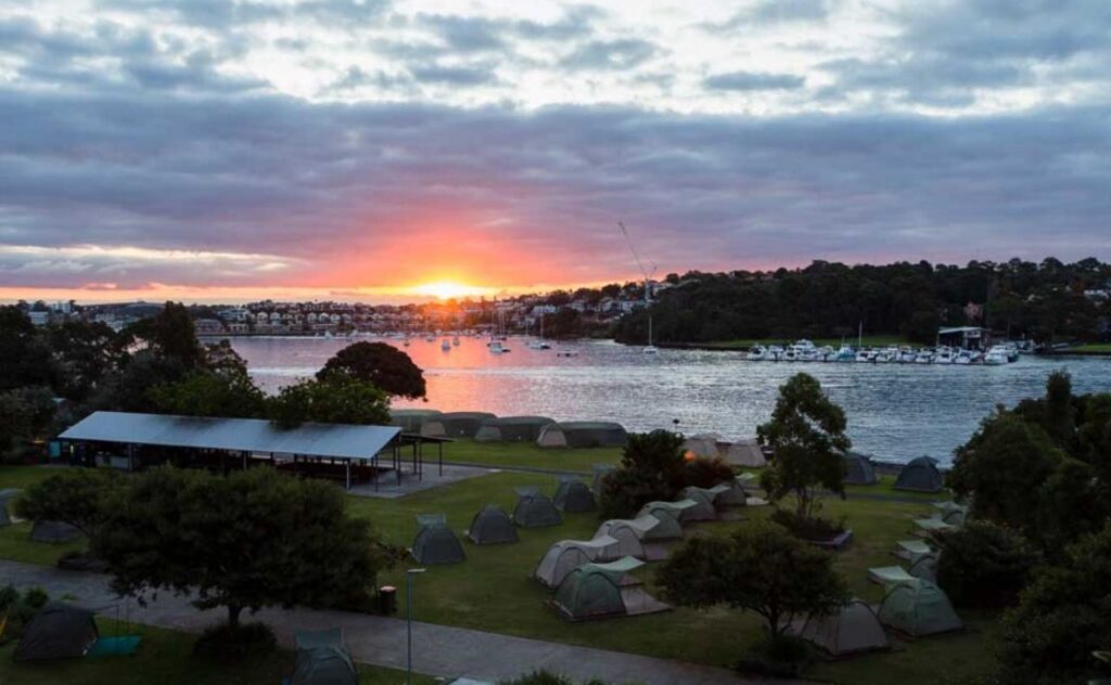 Camping on Cockatoo Island