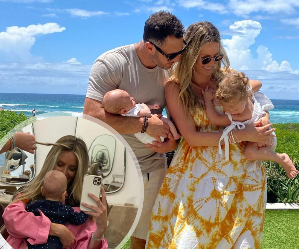 Jen Hawkins is every new mum as she tries to get her hair done with son Hendrix in tow