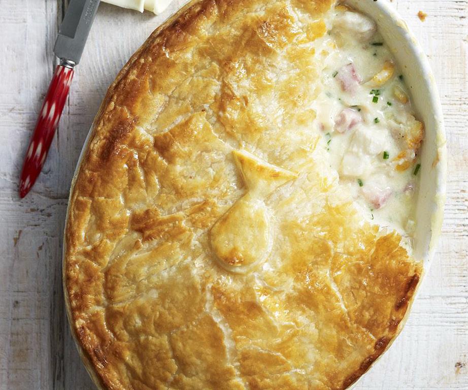 Irish smoked cod and cheddar pie