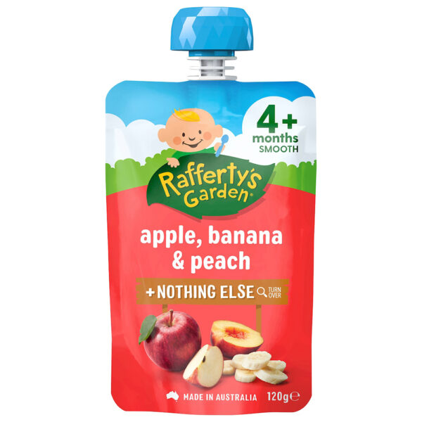 Rafferty's Garden Apple, Banana & Peach 4m+ product shot