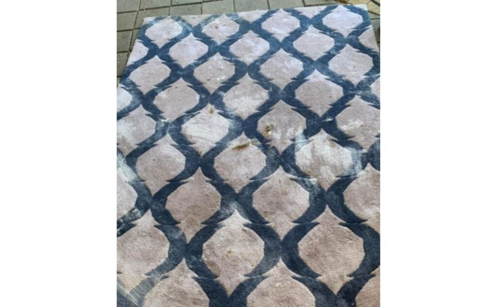 Rug cleaning hack: Before