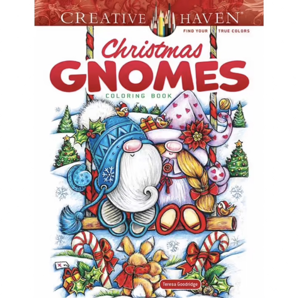 Creative Haven Christmas Gnomes Colouring Book.