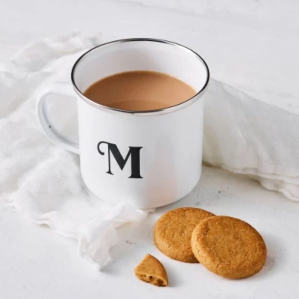 PERSONALISED 500ML WHITE ENAMEL CAMPING MUG - INITIAL by Lottie & Liv on Hard to Find