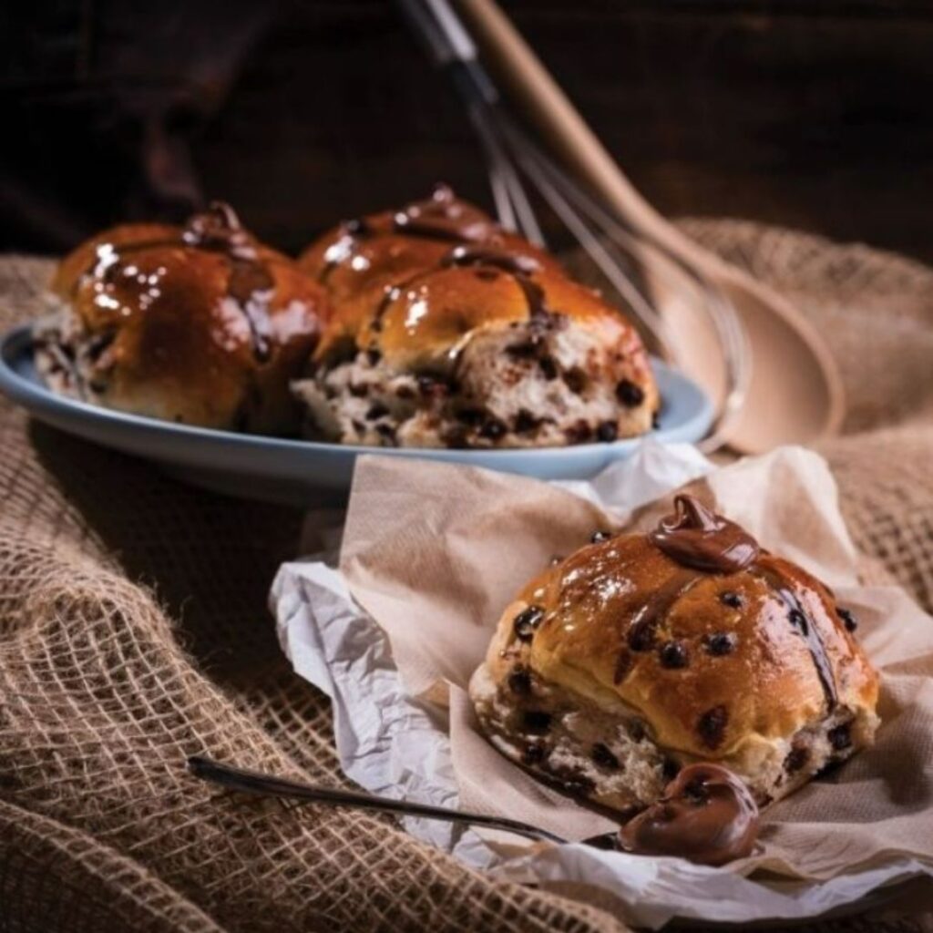 ouble Choc Hazelnut Bread and Butter Pudding