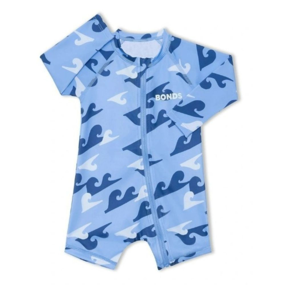 Bonds Baby Swim Long Sleeve Zippy in Blue