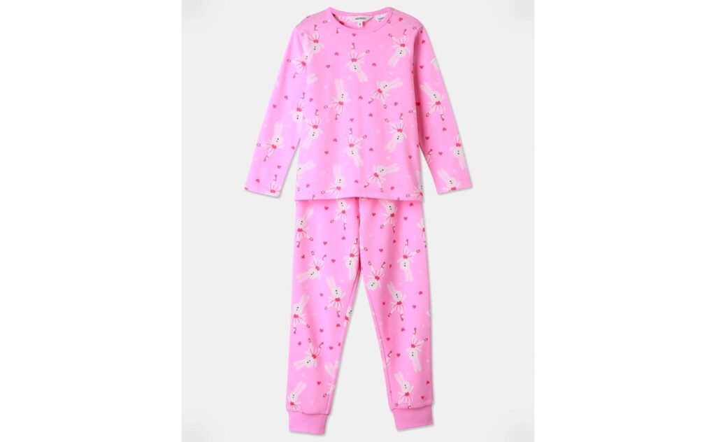 Milkshake Essential Ballerina Bunnies Pyjama Set in Pink