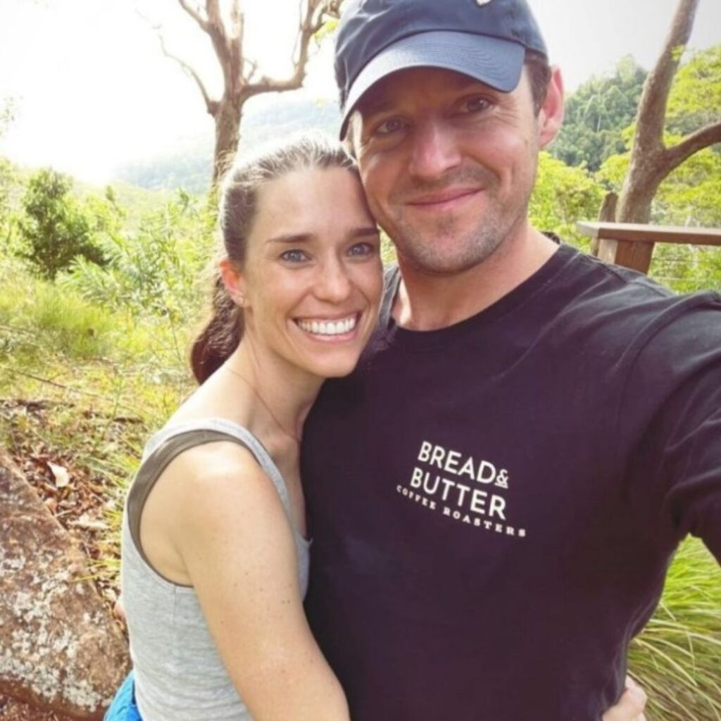 Lachy Wiggle Gillespie and Dana Stephensen on a bush walk