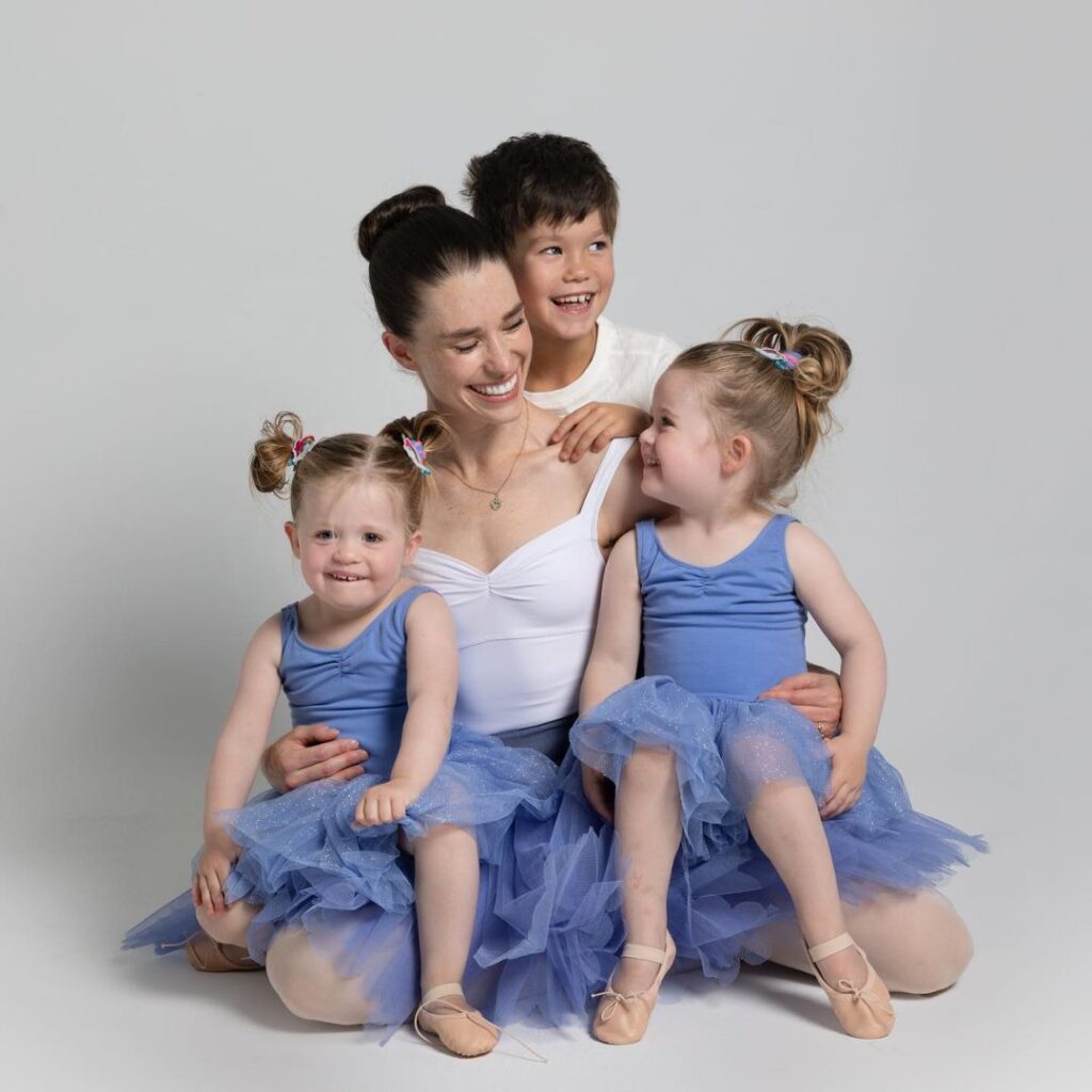 Ballerina Dana Stephensen with her three children