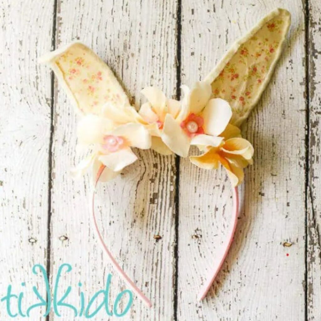 Bunny ears floral headband