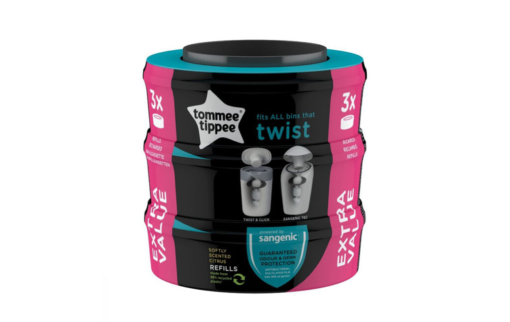 Tommee Tippee Twist & Click Bin + 4 refills - Super Fast Delivery 