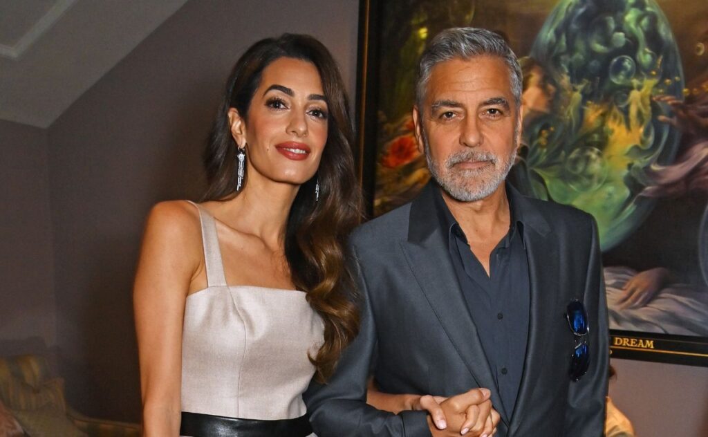 Older dad George Clooney with wife Amal