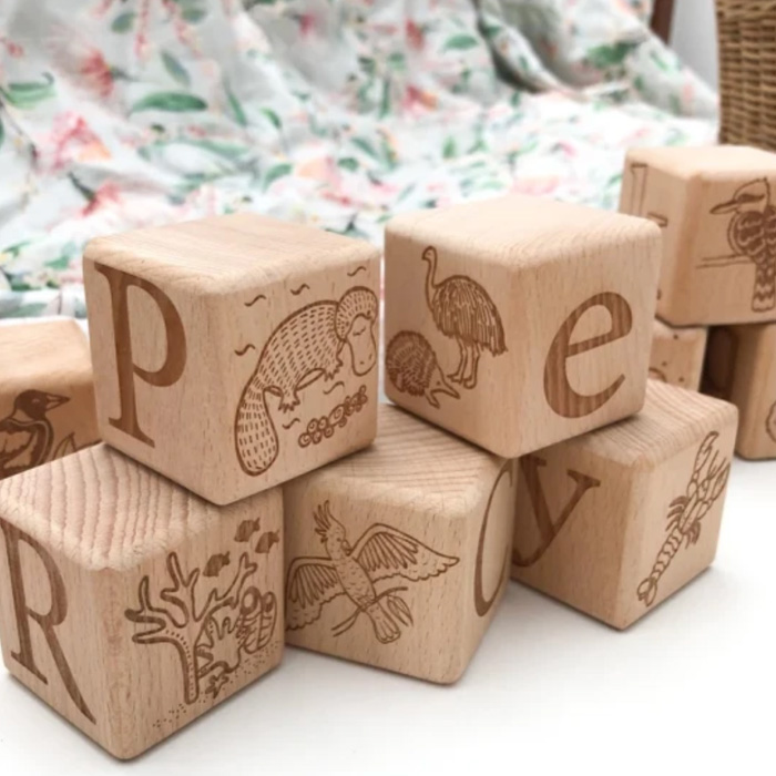 Personalised Wooden Baby Blocks