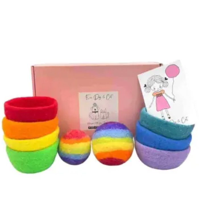 Felt Bowls and Ball Gift Set