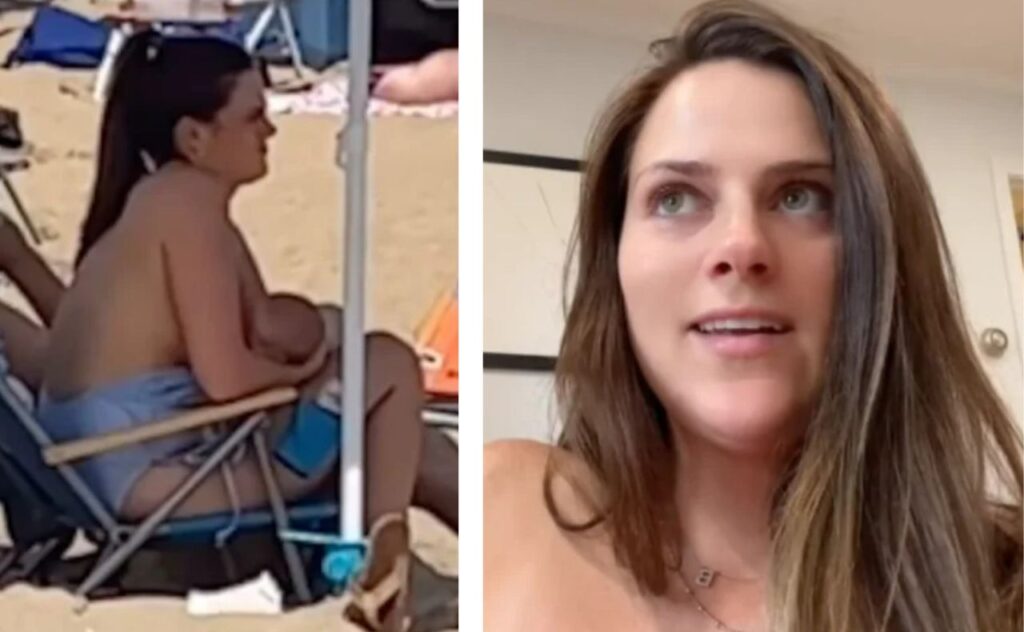 Mum shamed for breastfeeding in public video