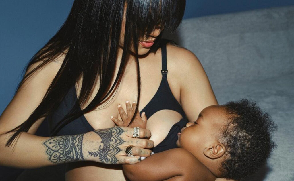 Rihanna & Son RZA Star In Savage X Fenty's Maternity Bra Campaign