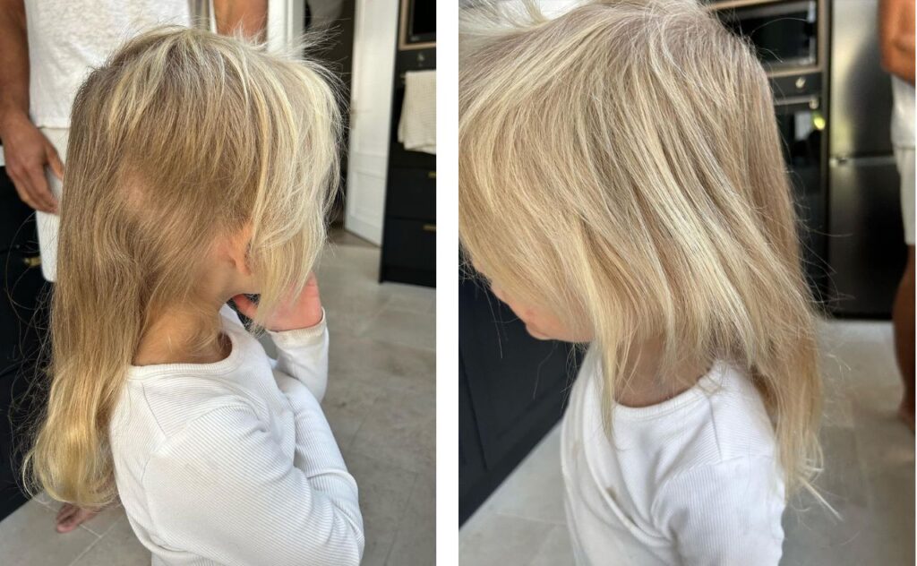 Anna Heinrich daughter Elle chopped off hair