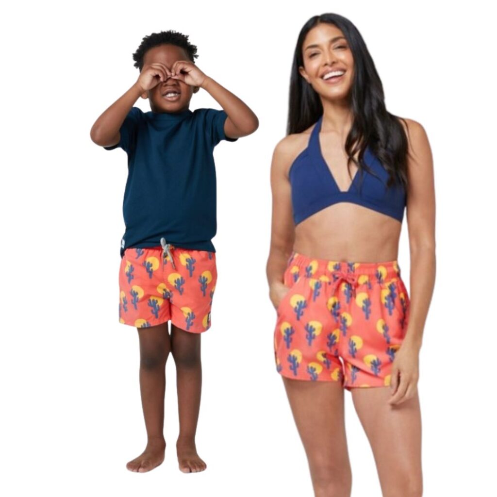 Tom & Teddy cactus swim shorts