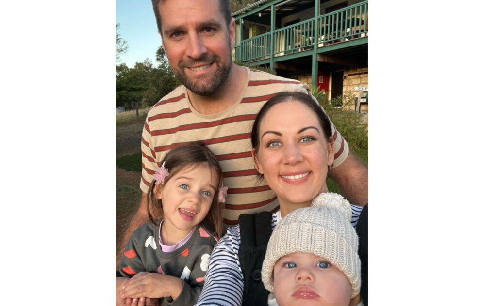 Monique Dirksz and husband Micah Page with their two children.