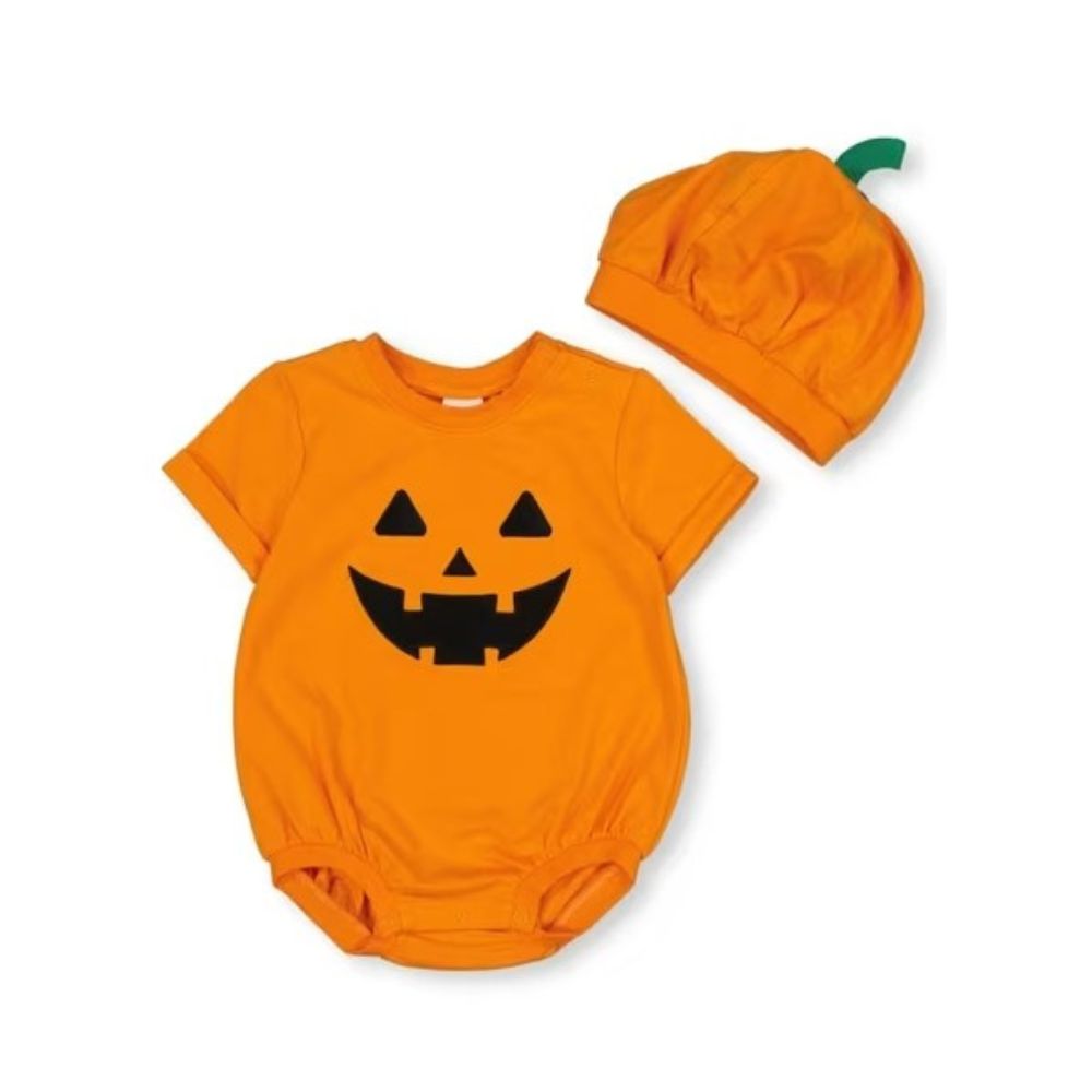 Halloween costume: Baby Pumpkin Costume Romper And Hat Set