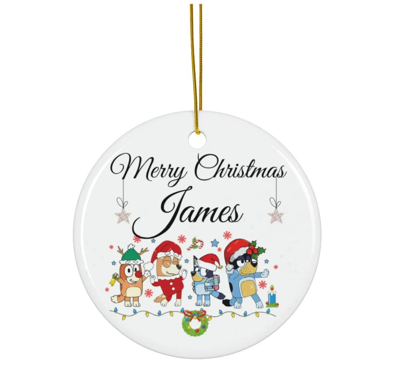 Bluey personalised Christmas decoration