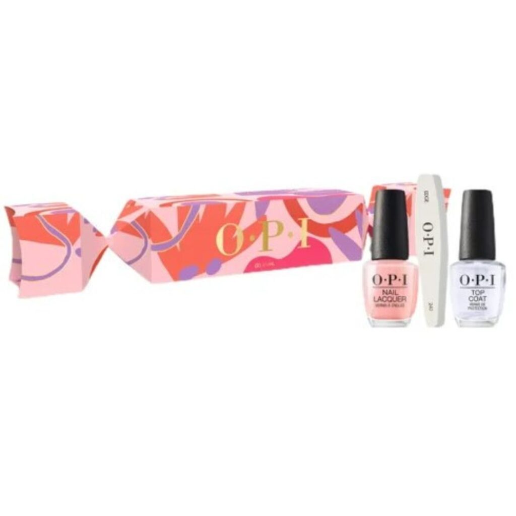 OPI nail lacquer bon bon duo, $32.95, Adore Beauty

Leading nailcare brand, OPI, is back again this year with its iconic nail lacquer bon bon duo christmas cracker. This one includes one 15ml nail lacquer in Rosy Future, one 15ml top coat and a nail file.