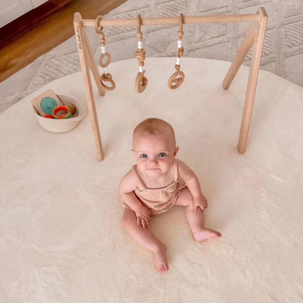 Miss Amara Koa Ivory Plush Rollie Pollie Round Playmat