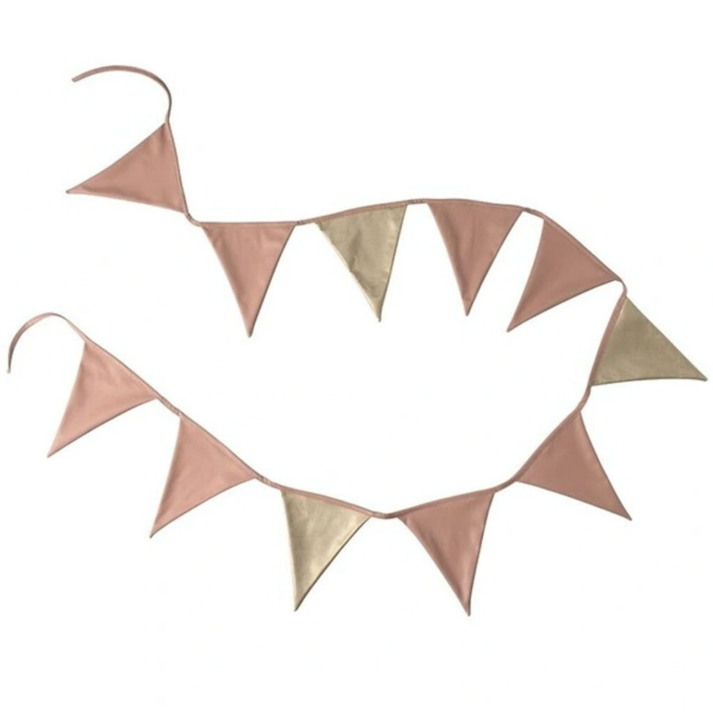 Cattywampus -Garland Bunting Flags in Pink & Gold