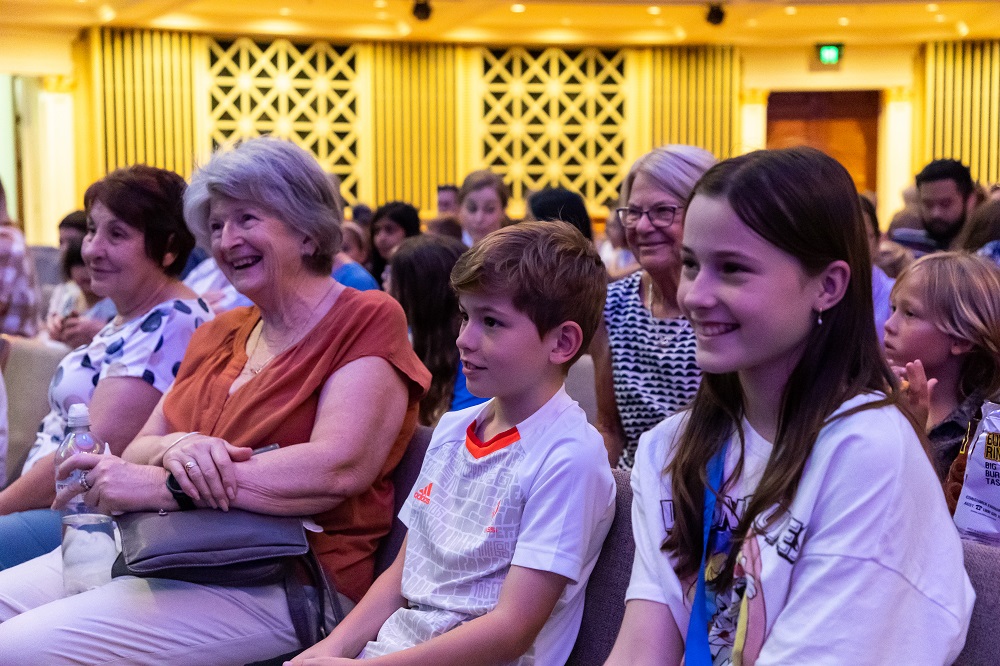 Family enjoys the Lord Mayor’s Children’s Program in Brisbane.