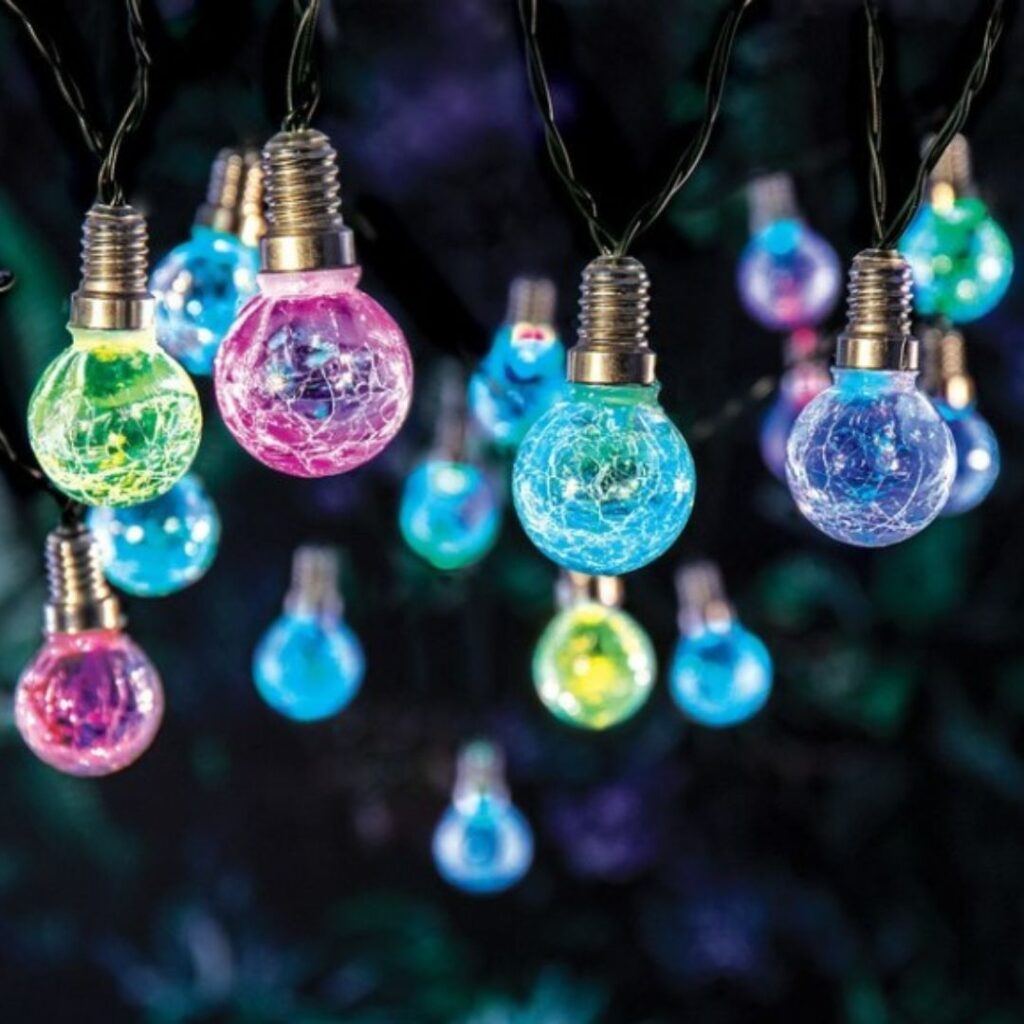 Garden Sense Solar Crackle Ball Lights Colour Changing LED 18 Pack