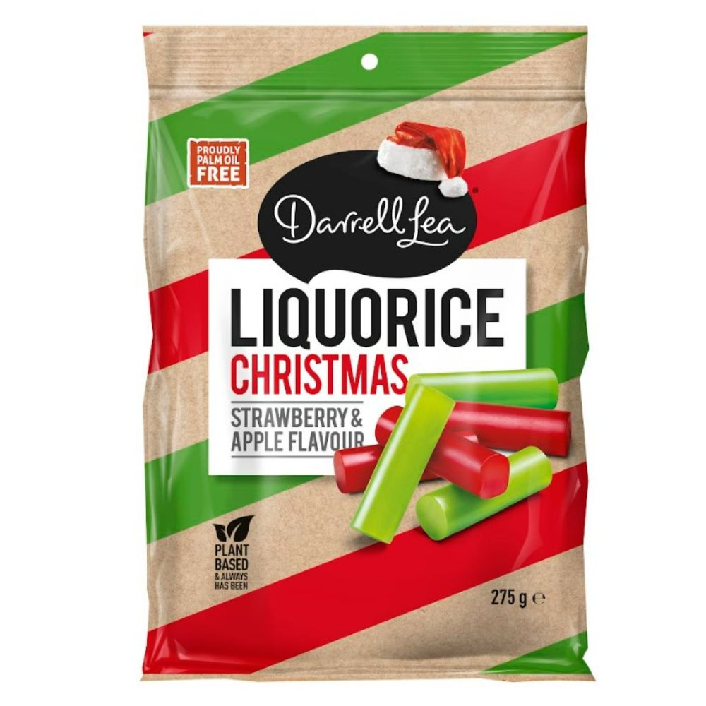 Darrell Lea Christmas Liquorice Straberry & Apple Flavour 275g
