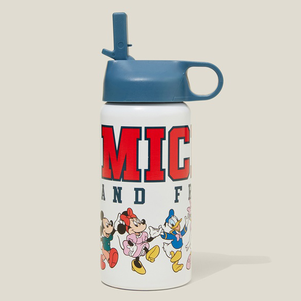 Cotton On Kids Metal Drink Bottle White