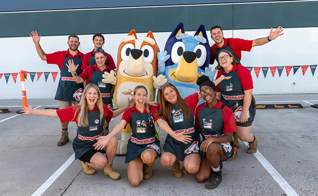 Bluey takes over Bunnings with a ‘For Real Life’ Hammerbarn transformation