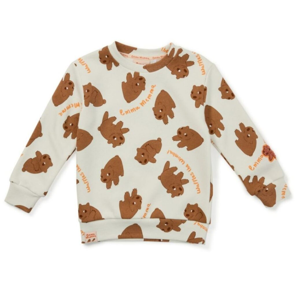 Emma Memma Kids Waffles The Wombat Print Sweater