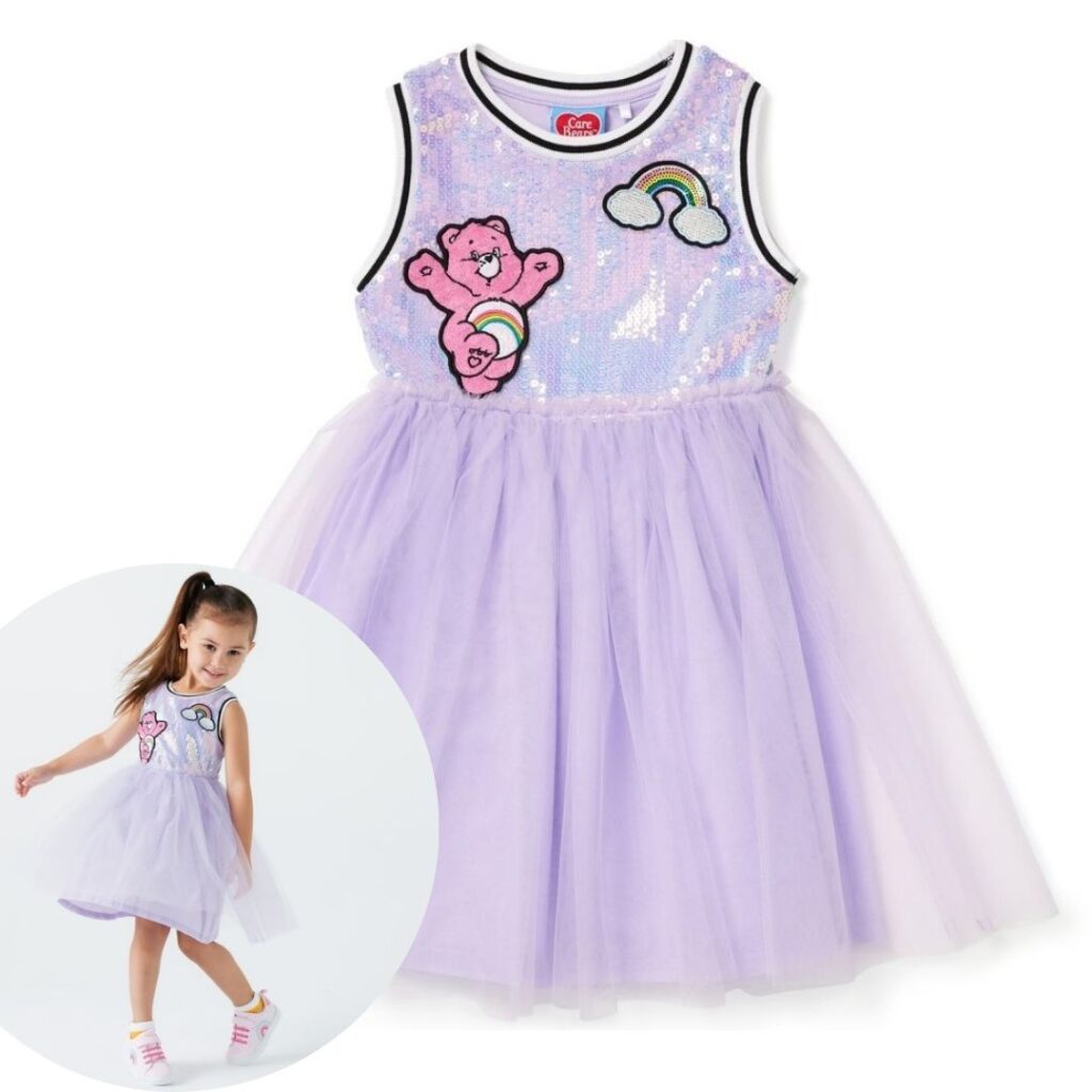 Care Bears Kids Sequin Tulle Dress 