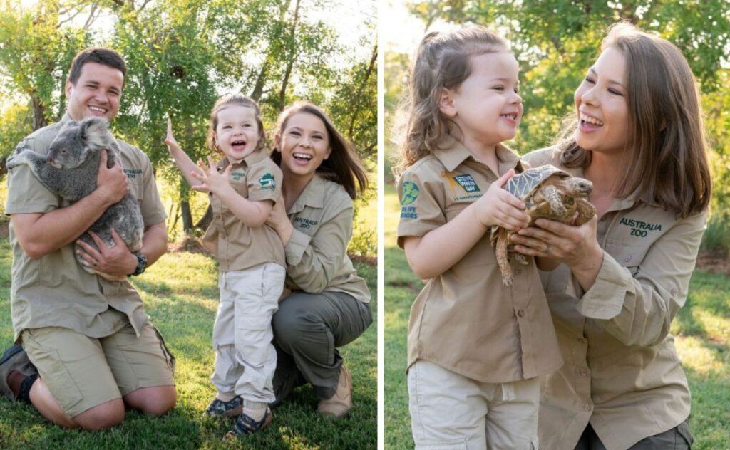 Bindi Irwin and Grace Irwin at Australia Zoo