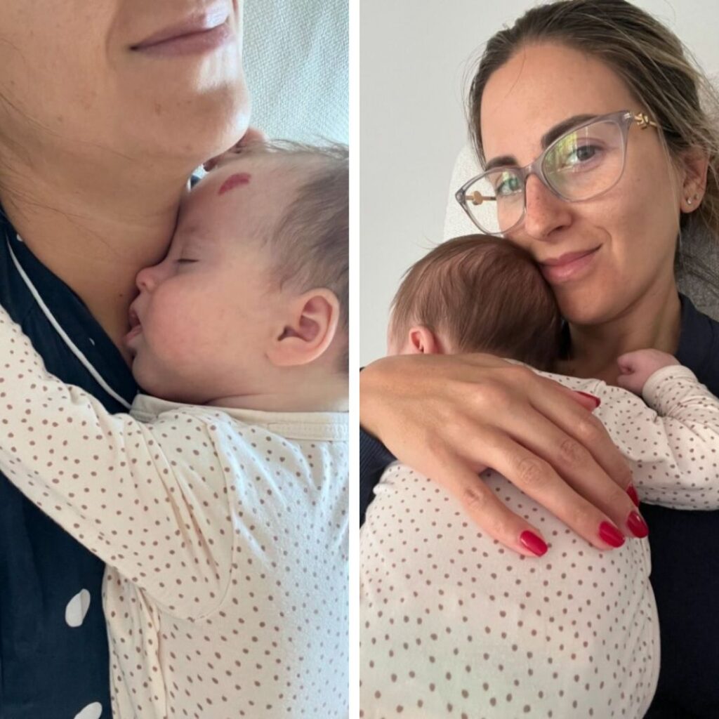 Irena Srbinovska with three month old daughter Ava