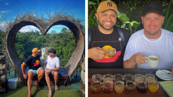 Bob Smith and Kevin Yow Yeh on holiday in Bali