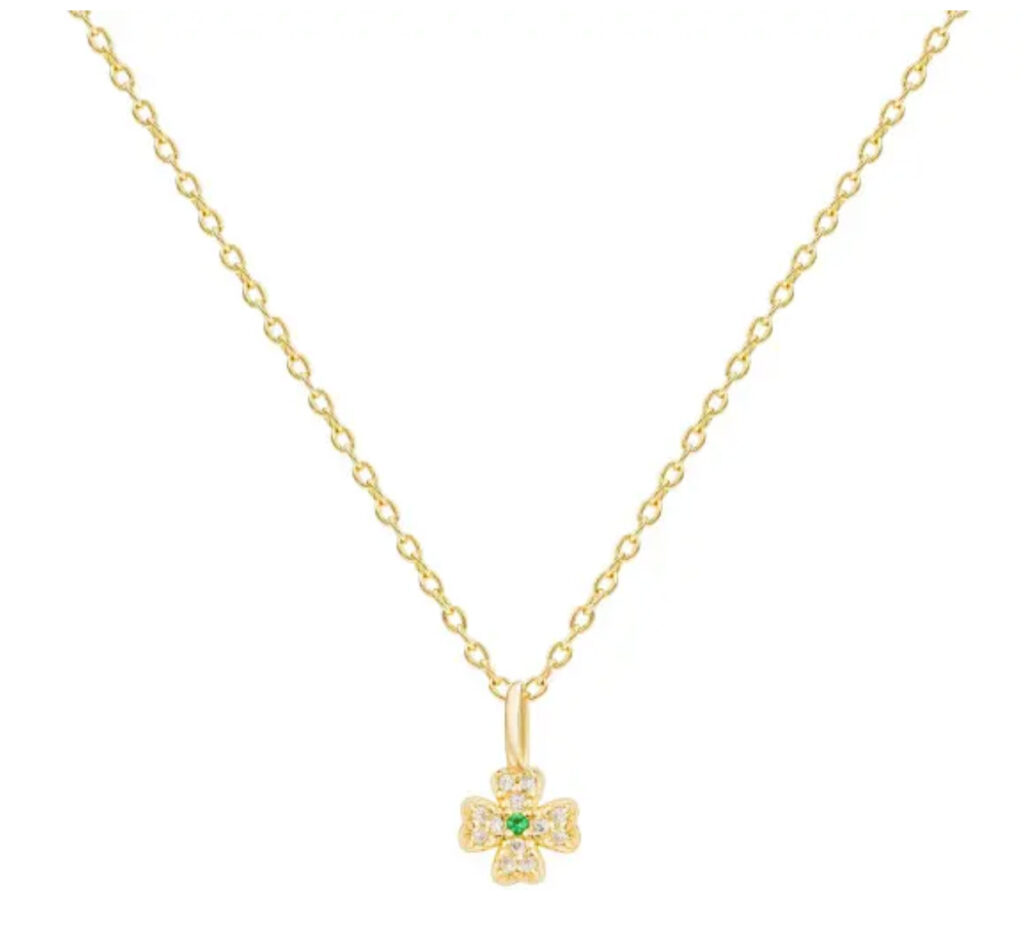 GOLD FOUR LEAF CLOVER NECKLACE