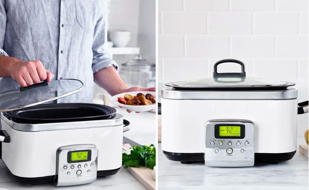 Elite Slow Cooker 6L in Cloud Cream lifestyle images