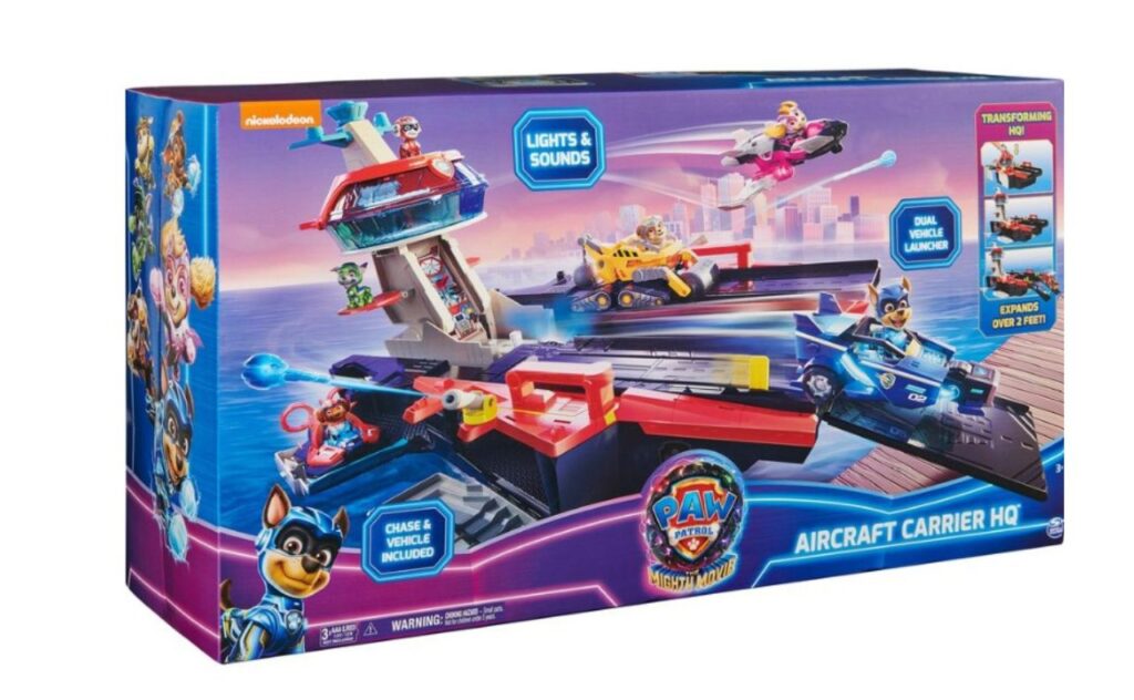 Paw Patrol The Mighty Movie Aircraft Carrier HQ Playset