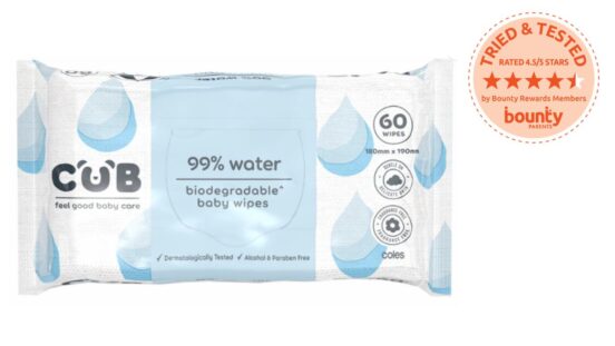 CUB 99% Water Biodegradable Baby Wipes with its 4.5 stars out of 4 award