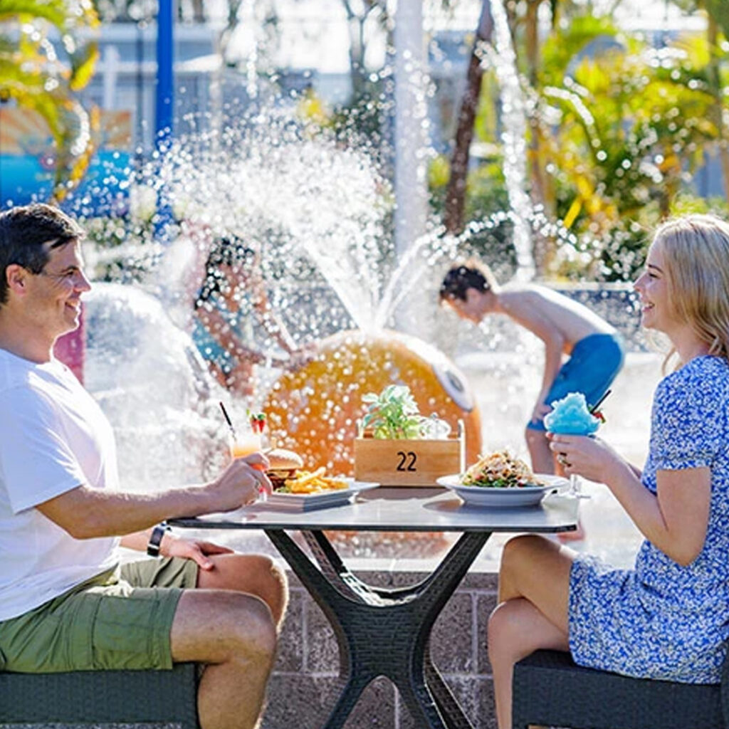 Family enjoying the facilities at NRMA Treasure Island Holiday resort