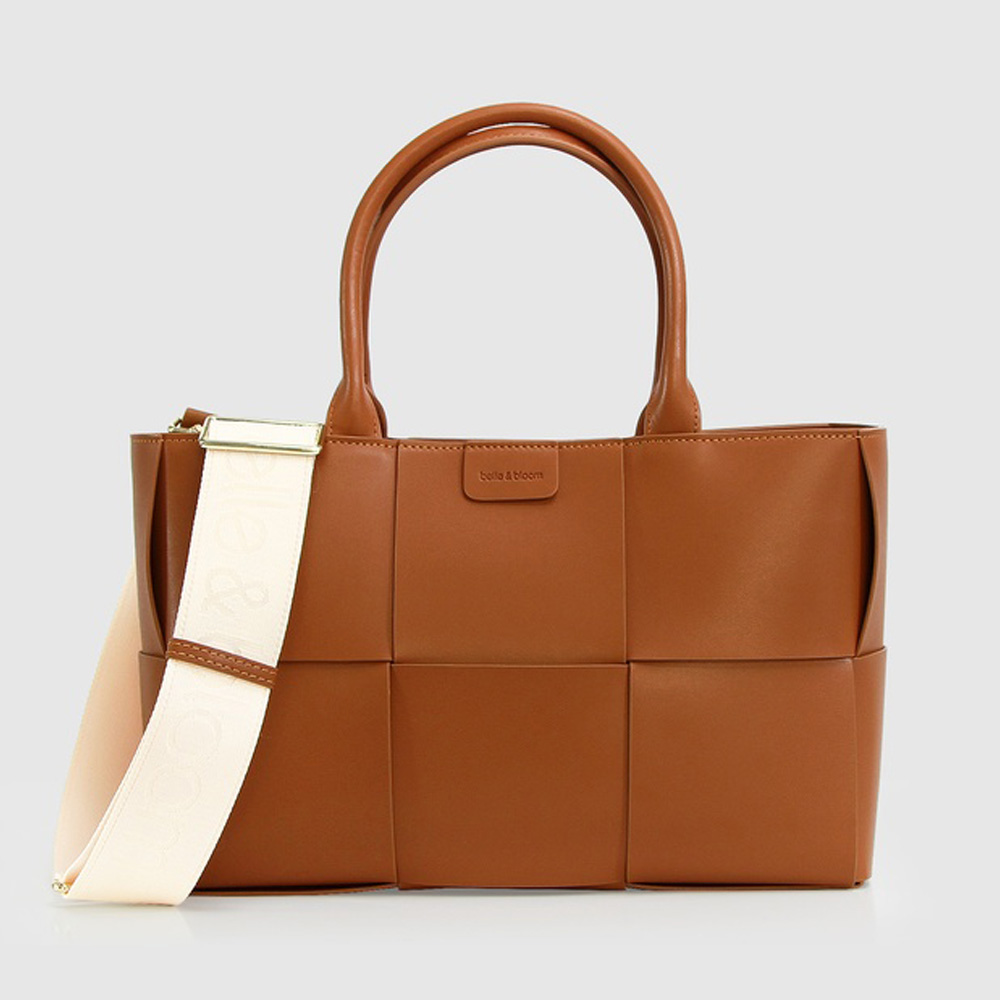 Belle & Bloom Long Way Home Woven Tote - Camel product shot