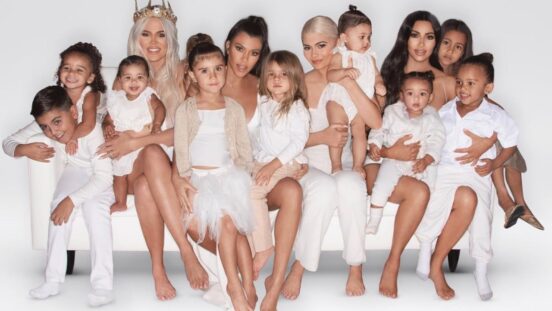 In 2018, the Kardashian and Jenner clan shared a Christmas card featuring Khloé, Kourtney, Kylie, and Kim with their kids - aka nine of Kris Jenner's grandchildren.