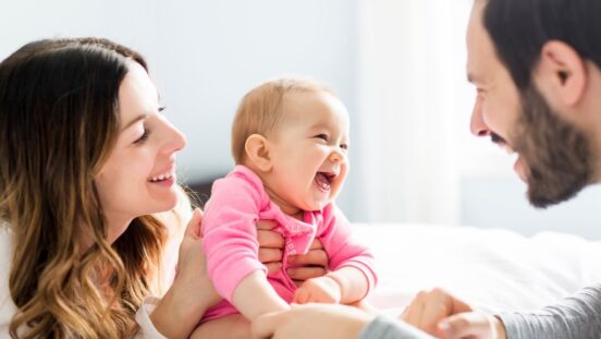 New parents with baby