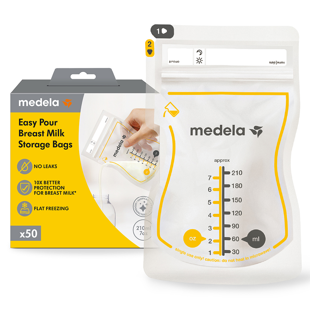 Medela Easy Pour Breastmilk Storage Bags 50 pack product shot