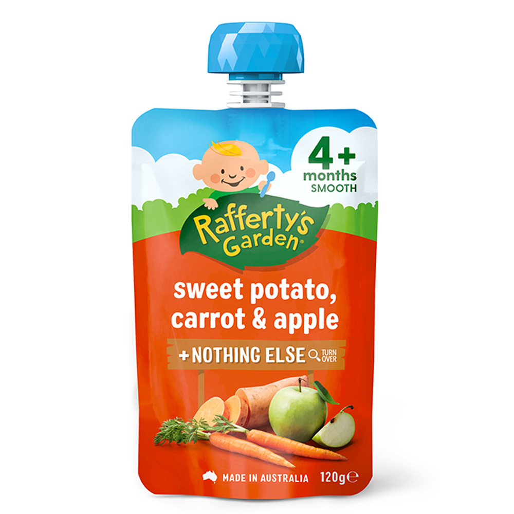 Rafferty’s Garden Sweet Potato, Carrot & Apple 4+ Months Pouch
